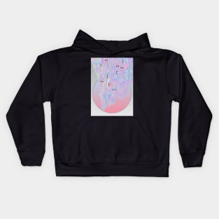 Holographic geometry art design Kids Hoodie